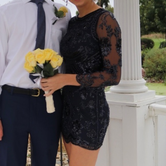 Beaded Homecoming Dress - Picture 3 of 5